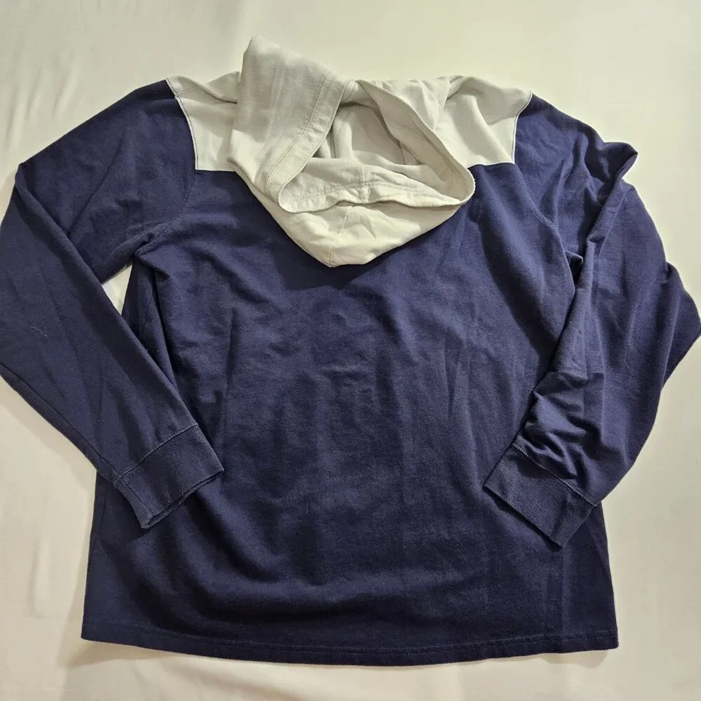 True Religion Y2K Style Color Block Pullover Sweatshirt with‎ Hood Men's XXL